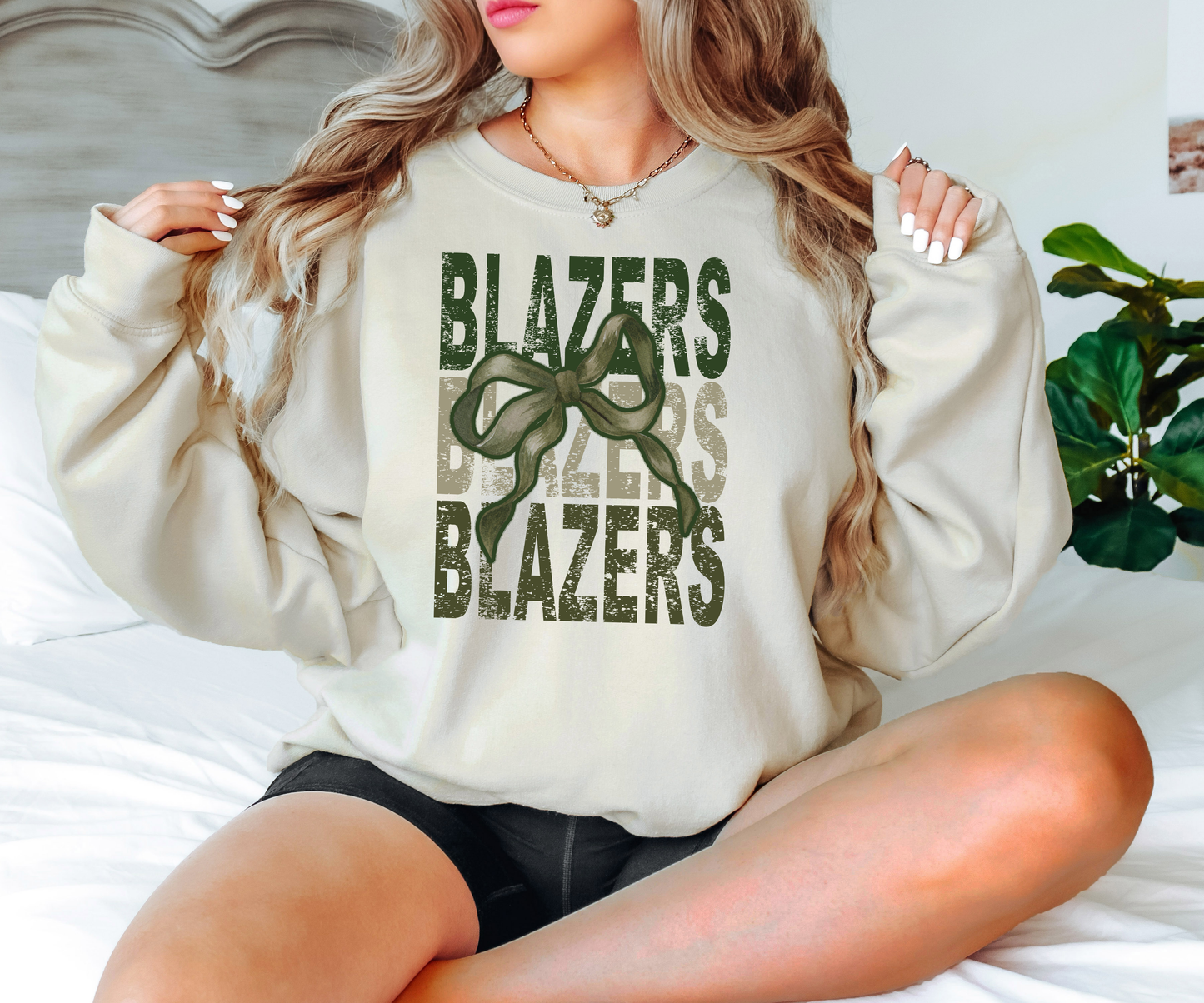 Blazers Repeat Camo Green Bow Digital Download