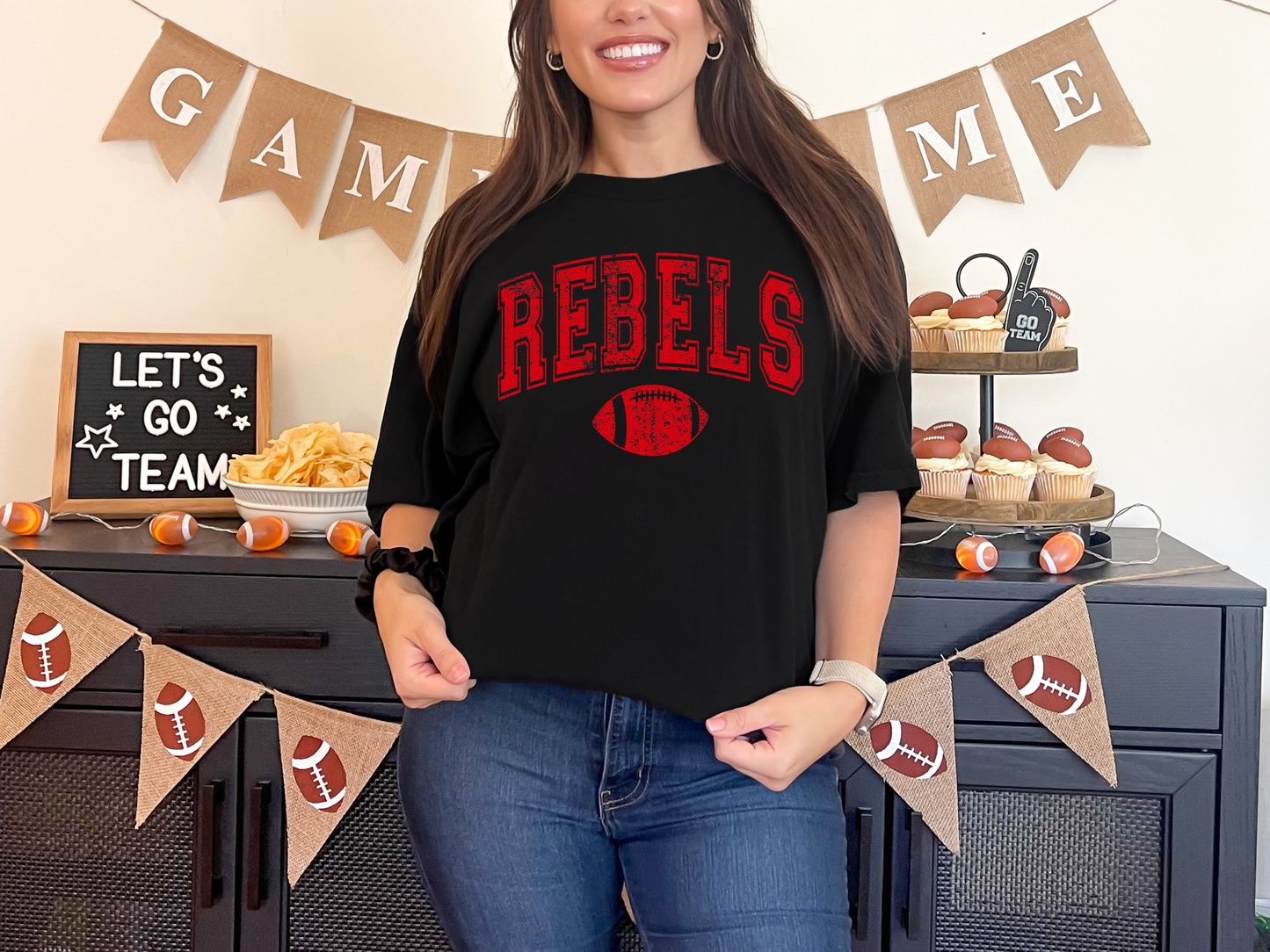 Arch Rebels Football Distressed PNG Digital Download