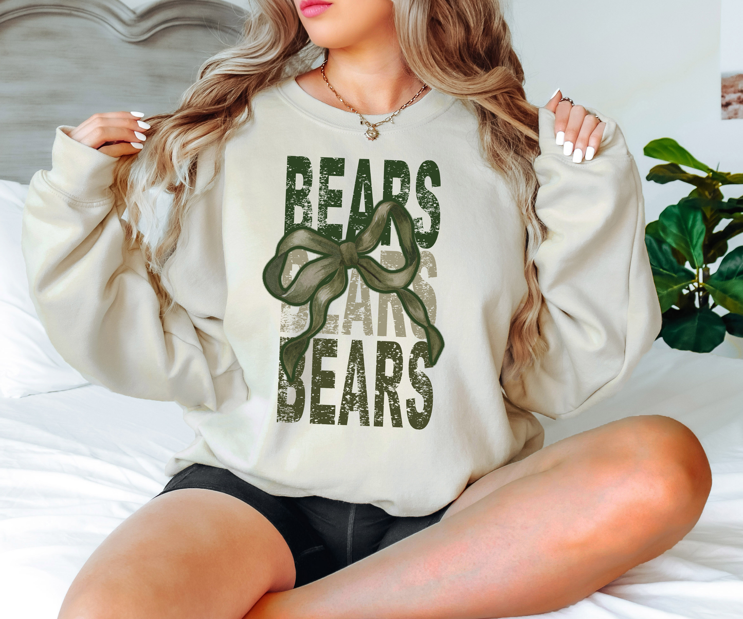 Bears Repeat Camo Green Bow Digital Download
