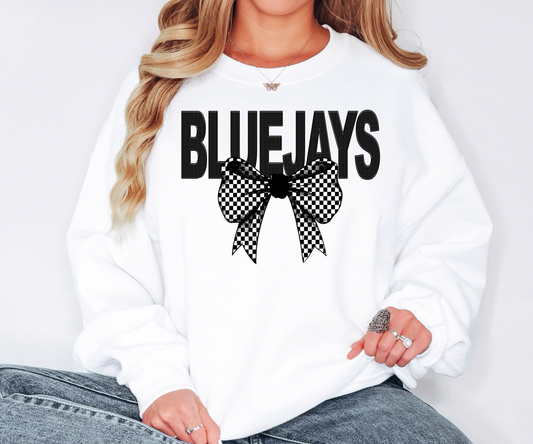 Bluejays Coquette Checker Bow Digital Download