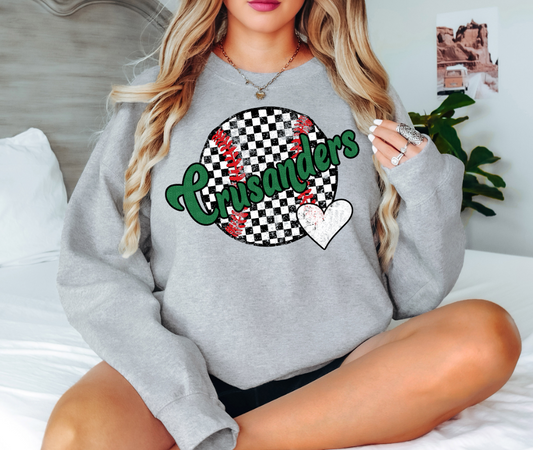 Crusaders Checker Baseball Heart Digital Download