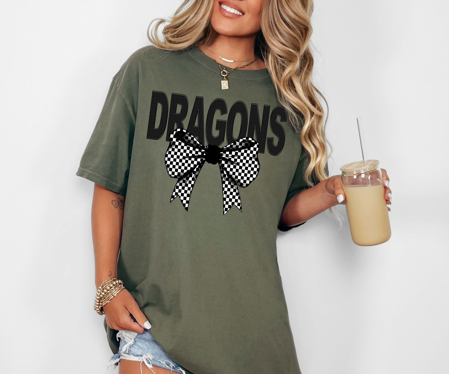 Dragons Coquette Checker Bow Digital Download