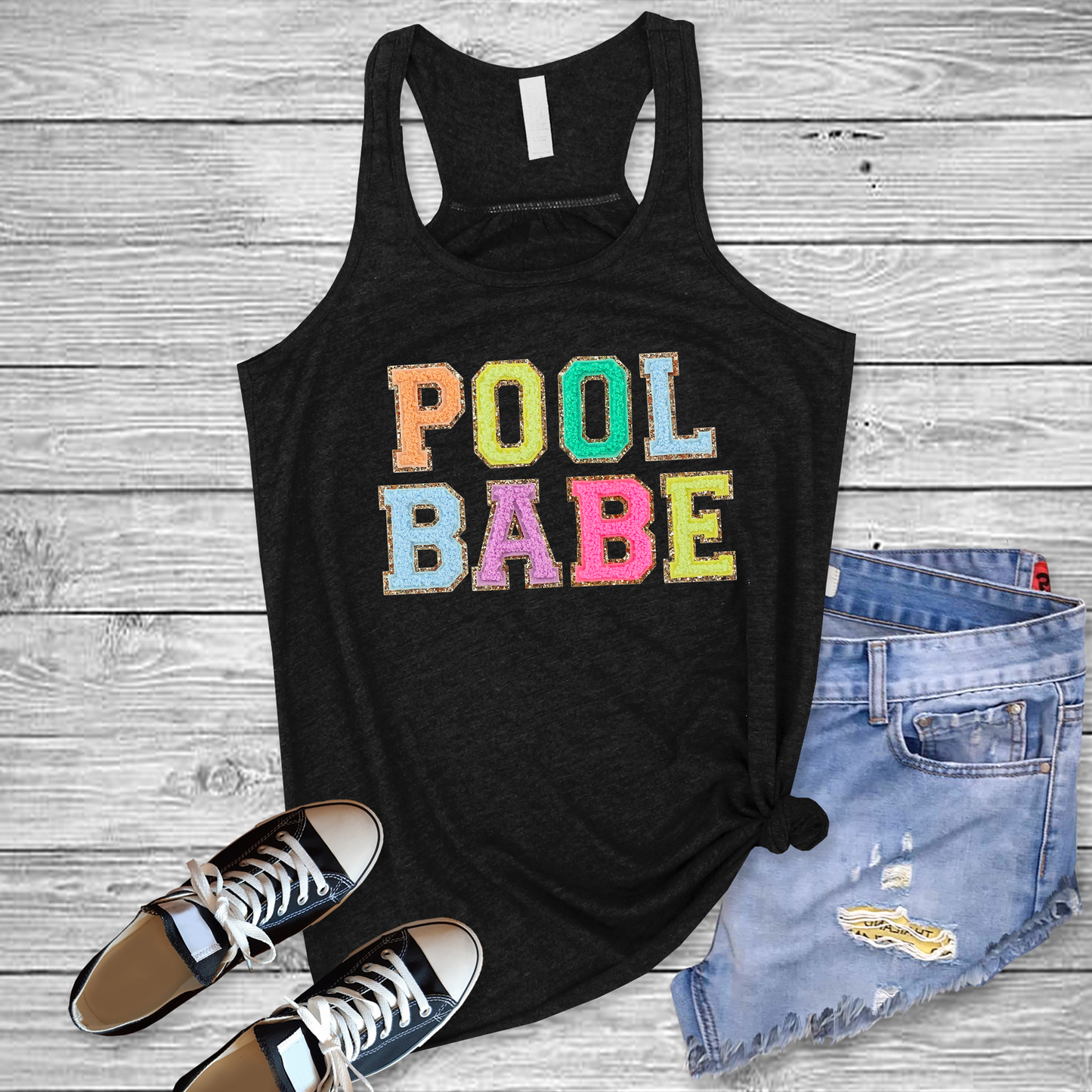 Faux Chenille Pool Babe PNG Digital Download