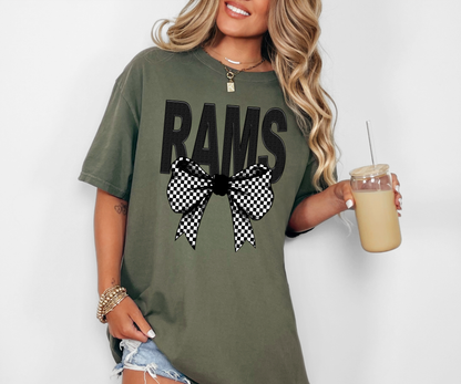 Rams Coquette Checker Bow Digital Download