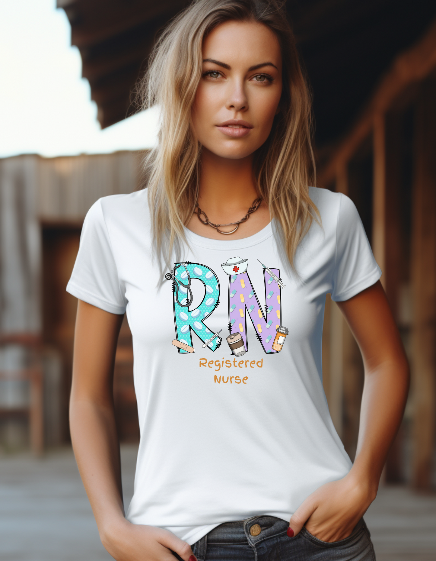 Registered Nurse RN Cute Pastel PNG Digital Download