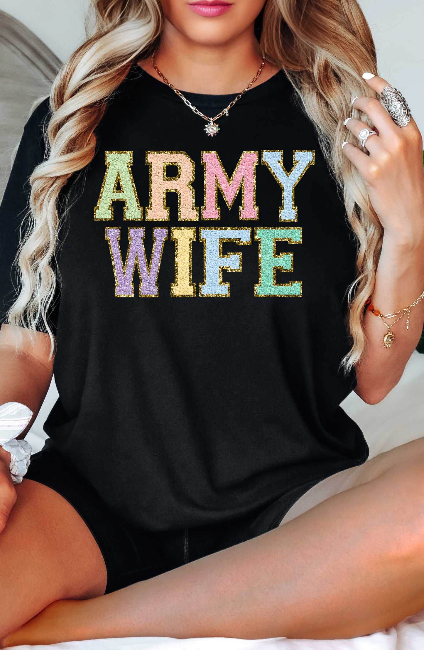 Faux Chenille Army Wife PNG Digital Download