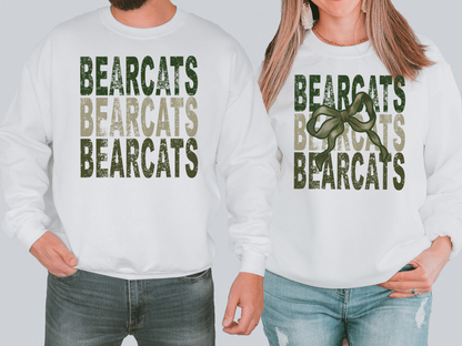 Bearcats Repeat Camo Green Bow Digital Download