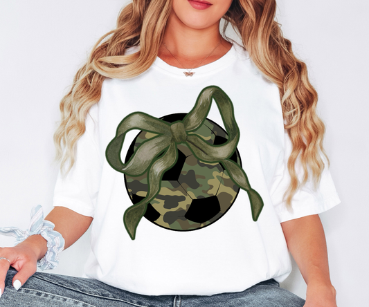 Coquette Camo Soccer Ball Bow Digital Download