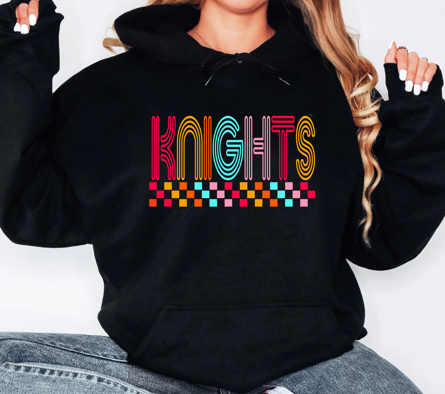 Retro Colorful Knights PNG Digital Download