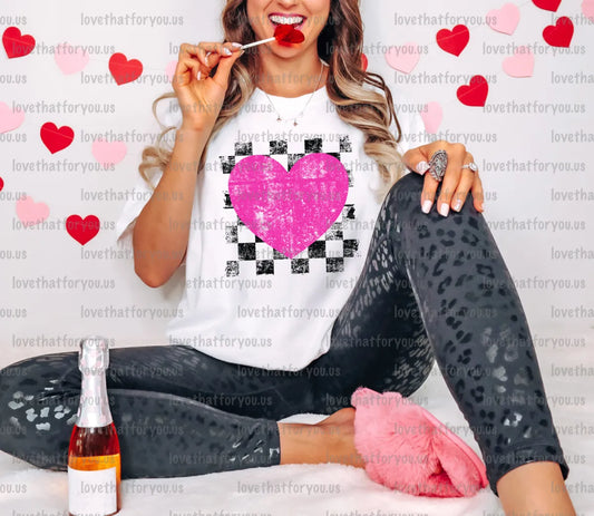 Pink Black Heart Digital Download