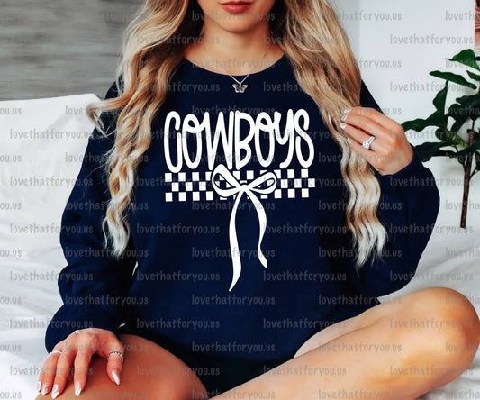 Cowboys Simple Bow PNG Digital Download