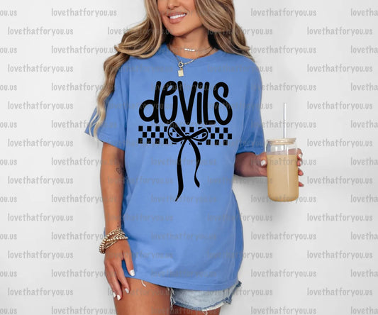 Devils Simple Bow PNG Digital Download
