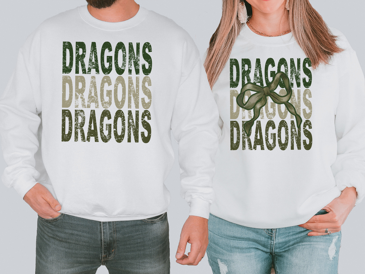 Dragons Repeat Camo Green Bow Digital Download
