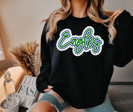 Eagles Outline Polka Dot Digital Download