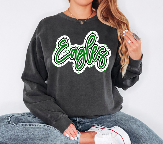 Eagles Outline Polka Dot Digital Download