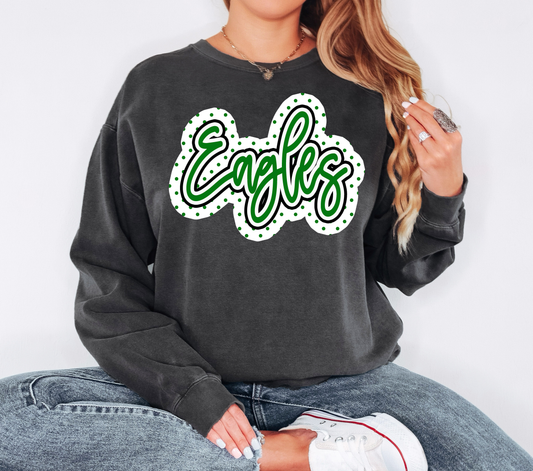 Eagles Outline Polka Dot Digital Download