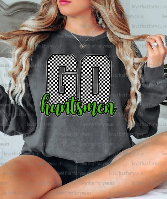 Go Huntsmen Checker PNG Digital Download