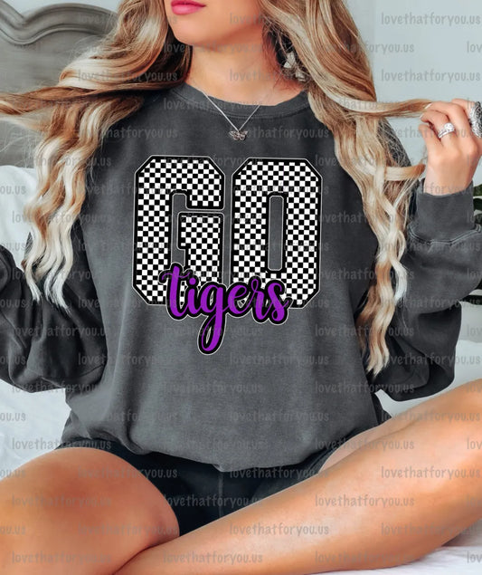 Go TIgers Checker PNG Digital Download