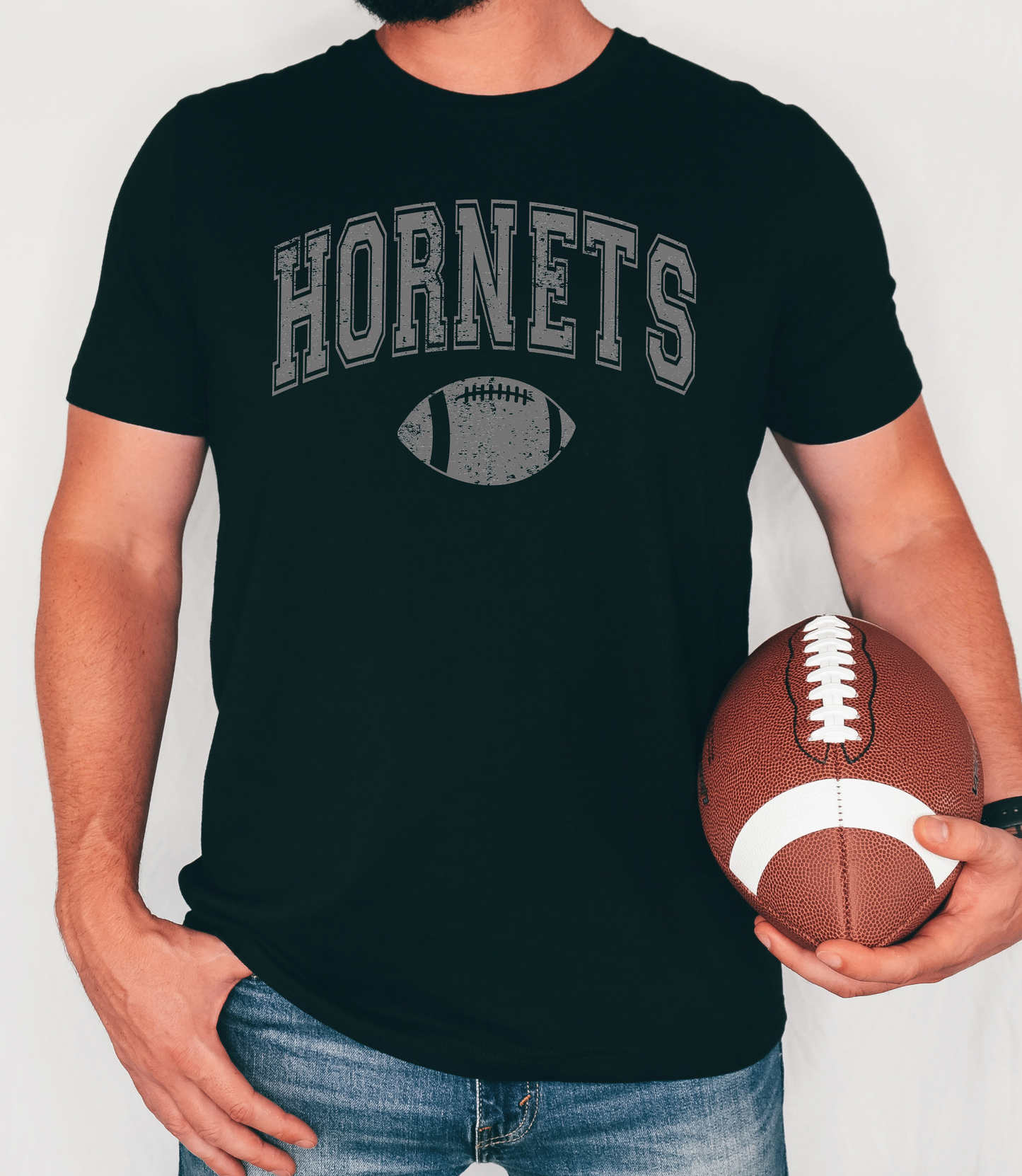 Arch Hornets Football Distressed PNG Digital Download