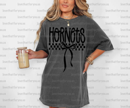 Hornets Simple Bow PNG Digital Download