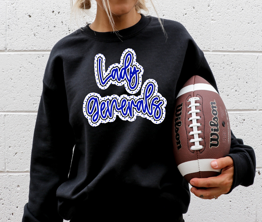 Lady Generals Outline Polka Dot Digital Download