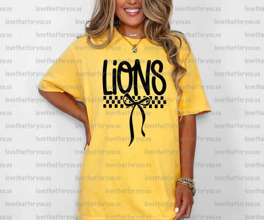 Lions Simple Bow PNG Digital Download