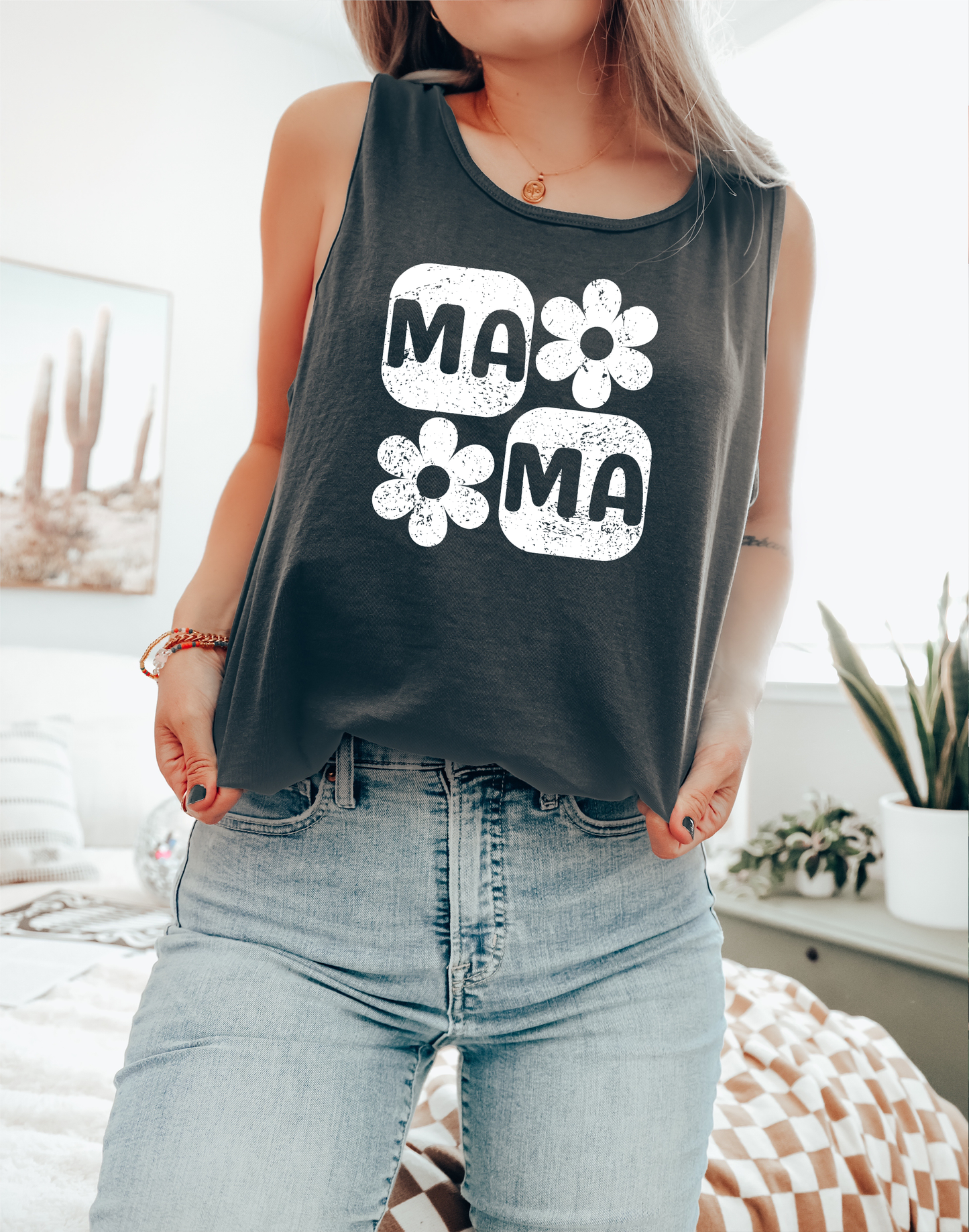 Mama Mini Distressed Flower Squares Digital Downloads