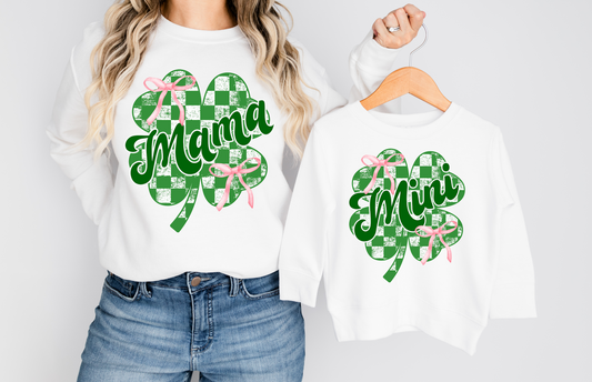 Coquette Mama Mini Checker Shamrock Digital Download