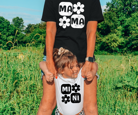 Mama Mini Distressed Flower Squares Digital Downloads