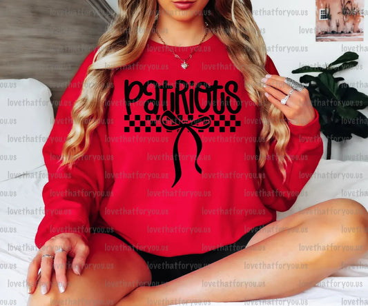 Patriots Simple Bow PNG Digital Download