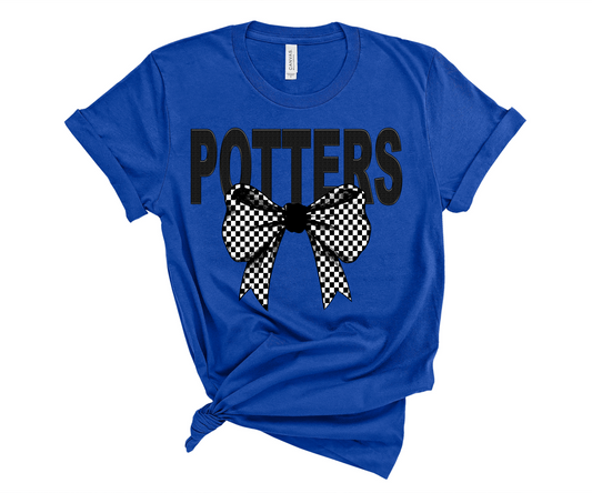 Potters Coquette Checker Bow Digital Download