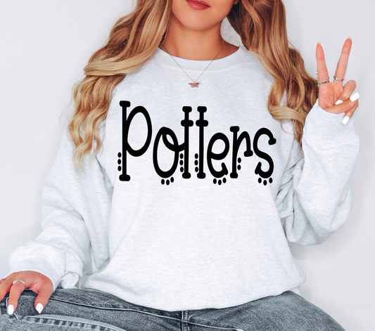 Potters Dotted Doodle PNG Digital Download