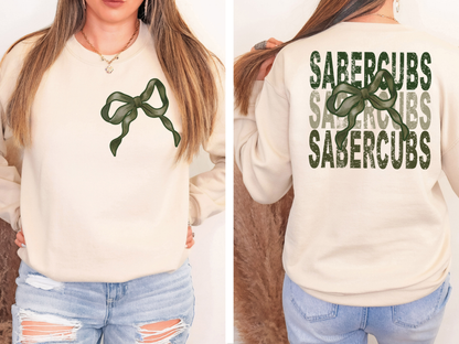 Sabercubs Repeat Camo Green Bow Digital Download