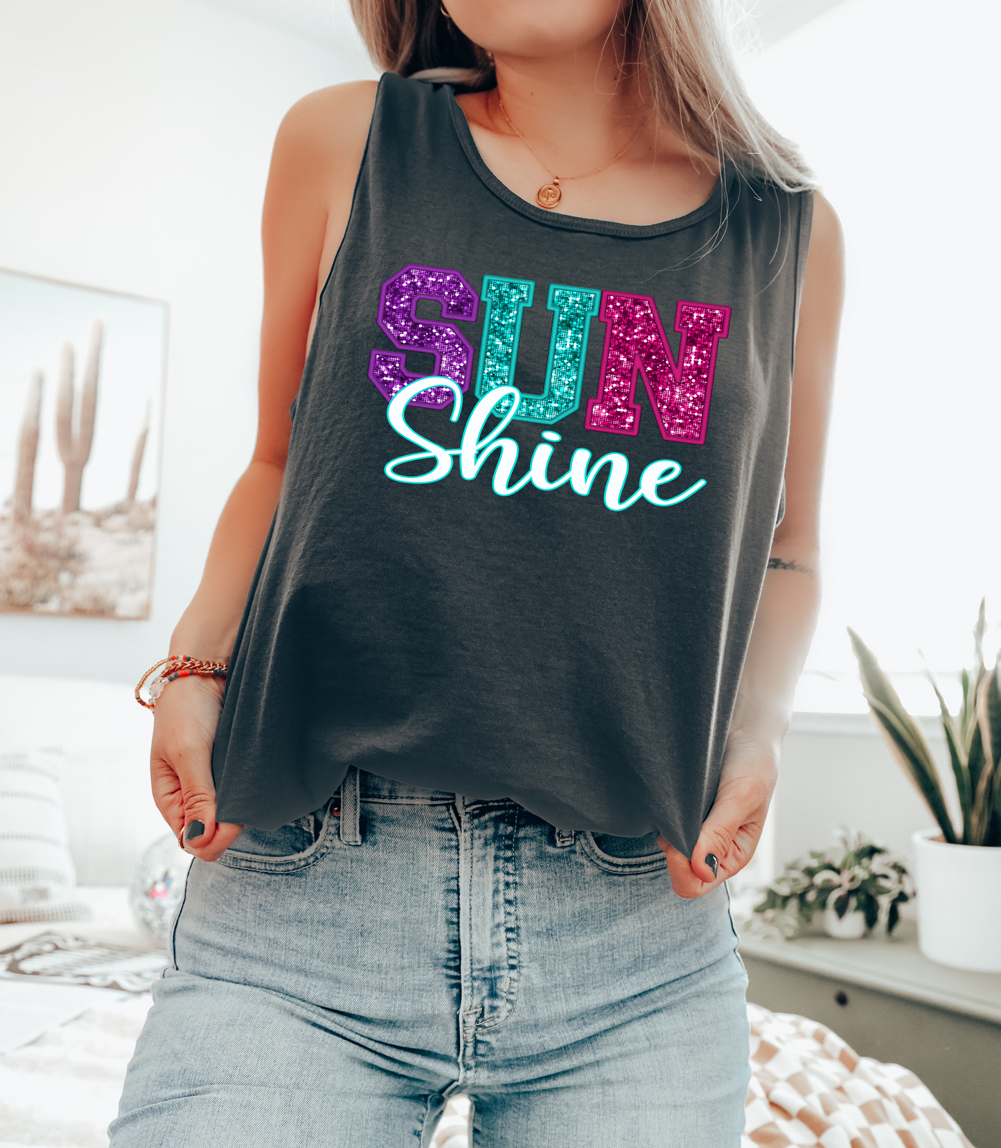 Sun Shine Sequin Effect PNG Digital Download